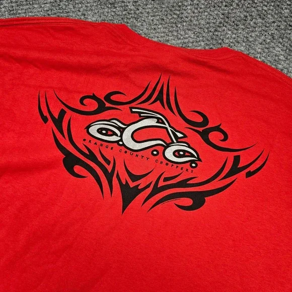 Vintage Offical Orange County Choppers Graphic T Shirt Red XXL OCC Motorcycle - Picture 1 of 8